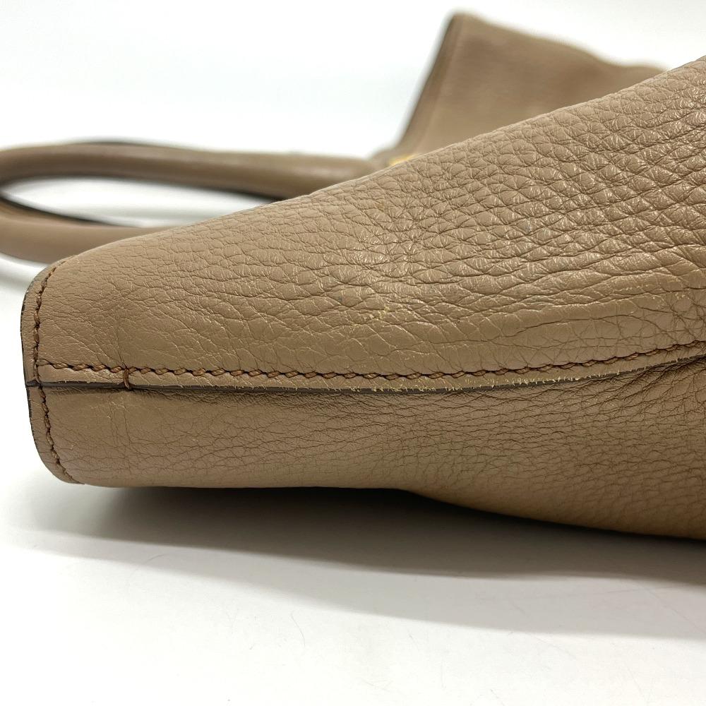 PRADA BN1713 logo Bags Hand Bag Tote Bag Nylon / Leather Beige/GoldHardware