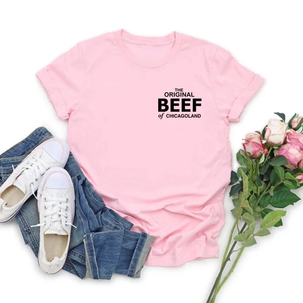 

Оригінальна футболка Beef of Chicagoland Подарунок з телешоу Ведмідь Річі Кармі Футболка з коротким рукавом Унісекс Графічні футболки Вуличний одяг Топи M рожевий