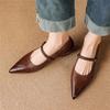Fashion New Spring/summer Genuine Leather Women Shoes Pointed Toe Shoes for Women Fashion Mary Jane Shoes Internal Elevation Women Pumps