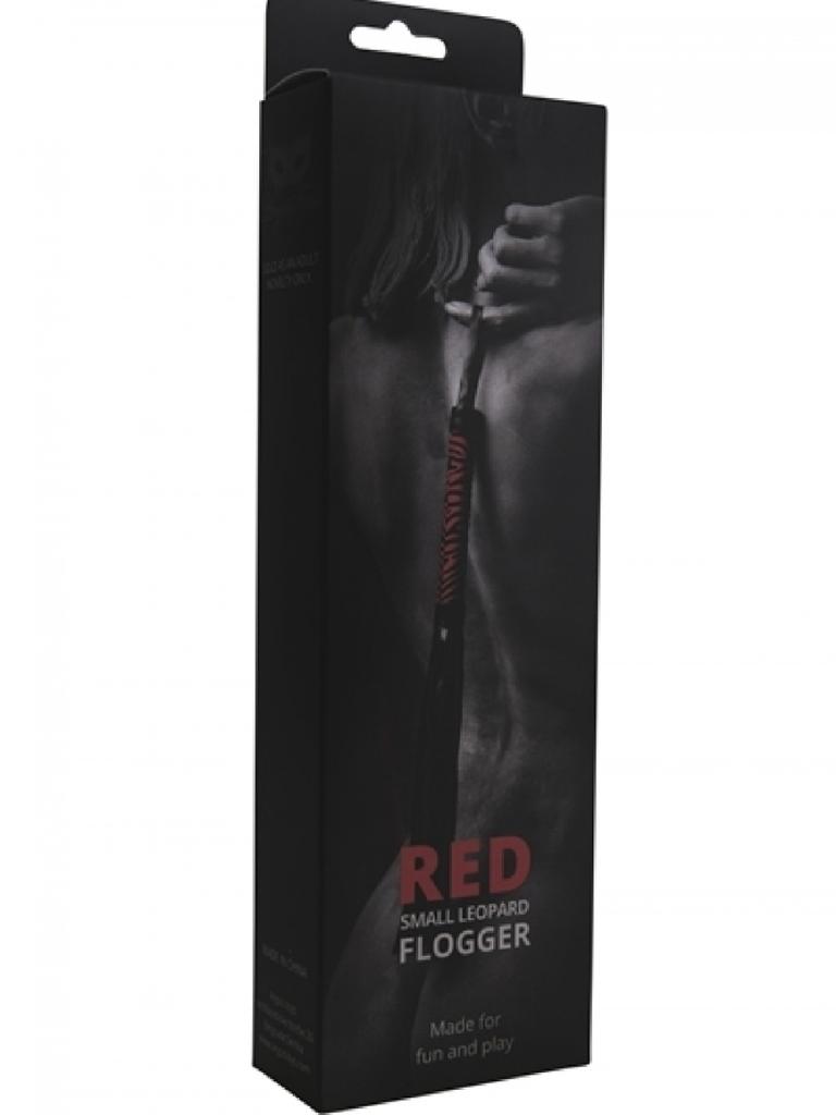 Small Panther Pattern Red Flogger Whip For Bdsm Play Accessories