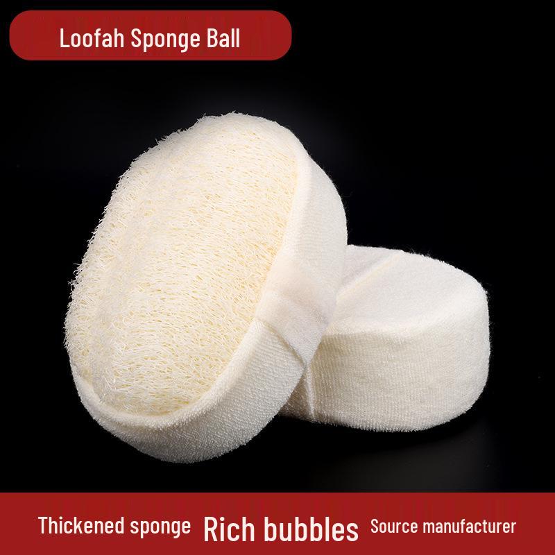 Thick Natural Loofah Sponge: Gentle Exfoliating Bath Scrubber for Rich Lather