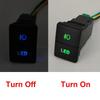 Car Front Rear Fog LED Light Fence gate garage Switch Button with Wire For Camry Corolla Prius PRADO Dual button