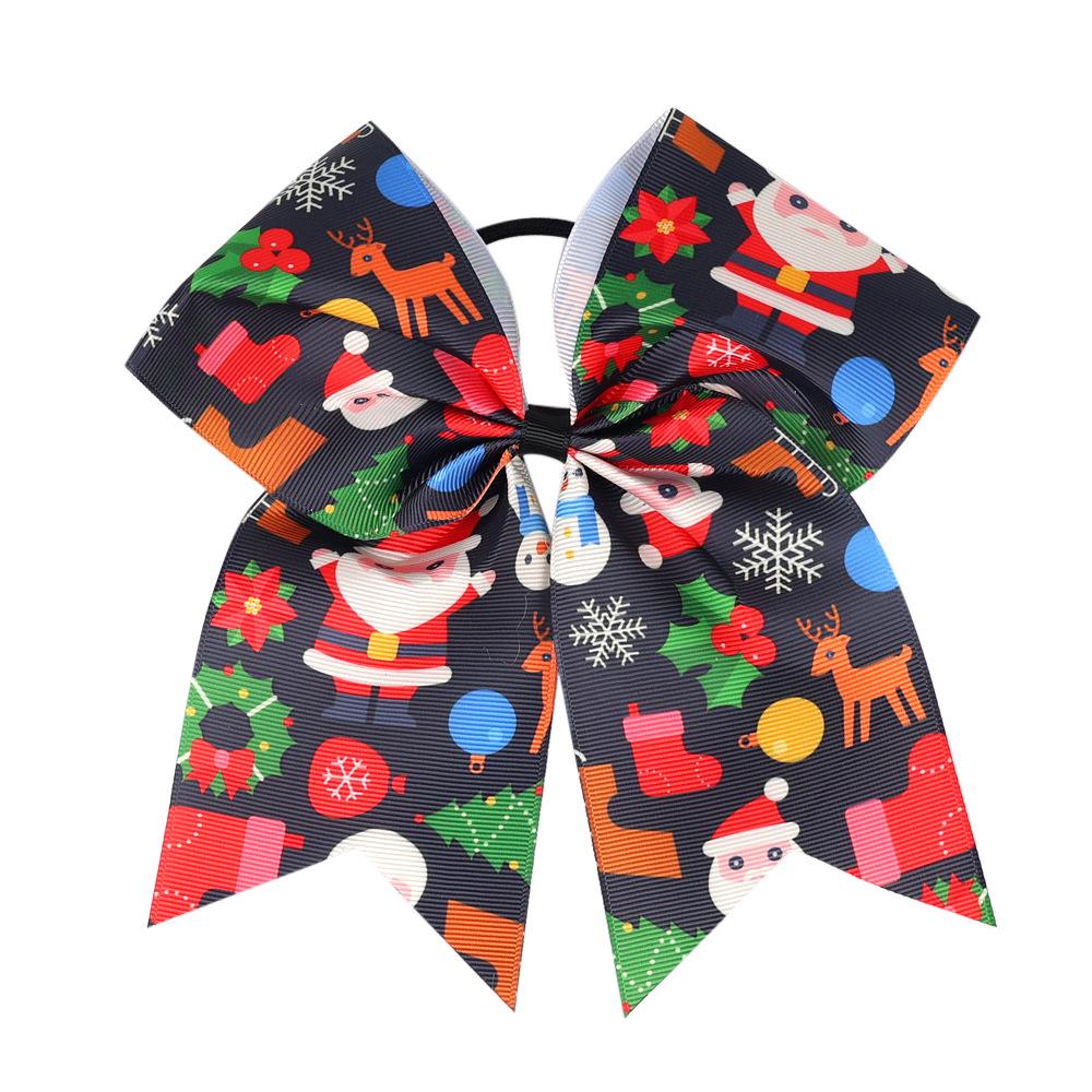European and American Children s Swallowtail Bow Hair Tie - Christmas Style in 13 Colors