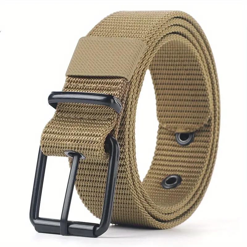 Men's Belt Porous Canvas Pin Buckle Leather Belt Outdoor Sports Belt Women's Trendy Eyelet Belt With Jeans Belt For Men Women