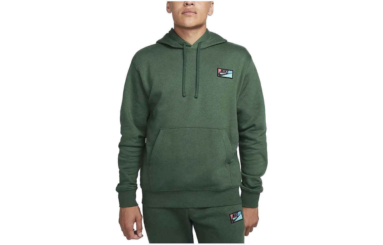 Nike Sweatshirts Men s Fir Green/ Hooded Moderate Regular FB8440-323 L
