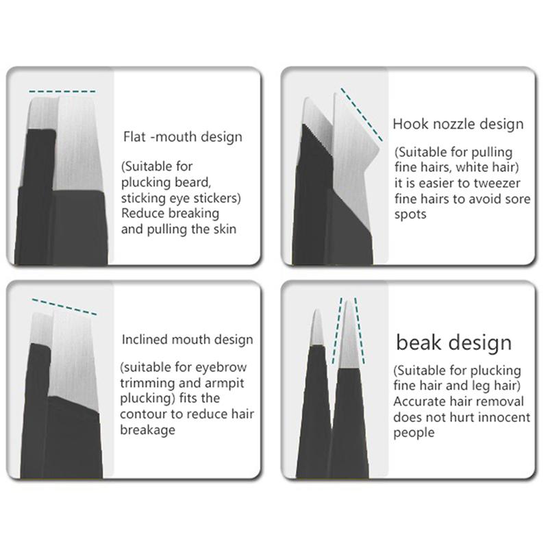 1Pc Eyebrow Tweezers Eyebrow Clip Clamps Trimming Tool Tweezers For Hair Beard Removal Makeup Tool