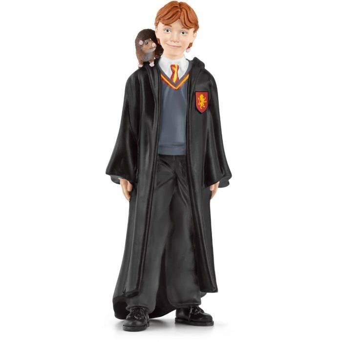 Figure Ron and Scabbers, Character from the Harry Potter Universe, for Children Aged 6 and Up, Schleich 42634 Harry Potter Wizarding World