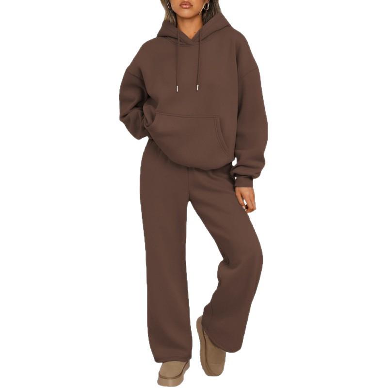 Autumn/Winter Oversized Hoodie & Wide-Leg Pants Sportswear Set