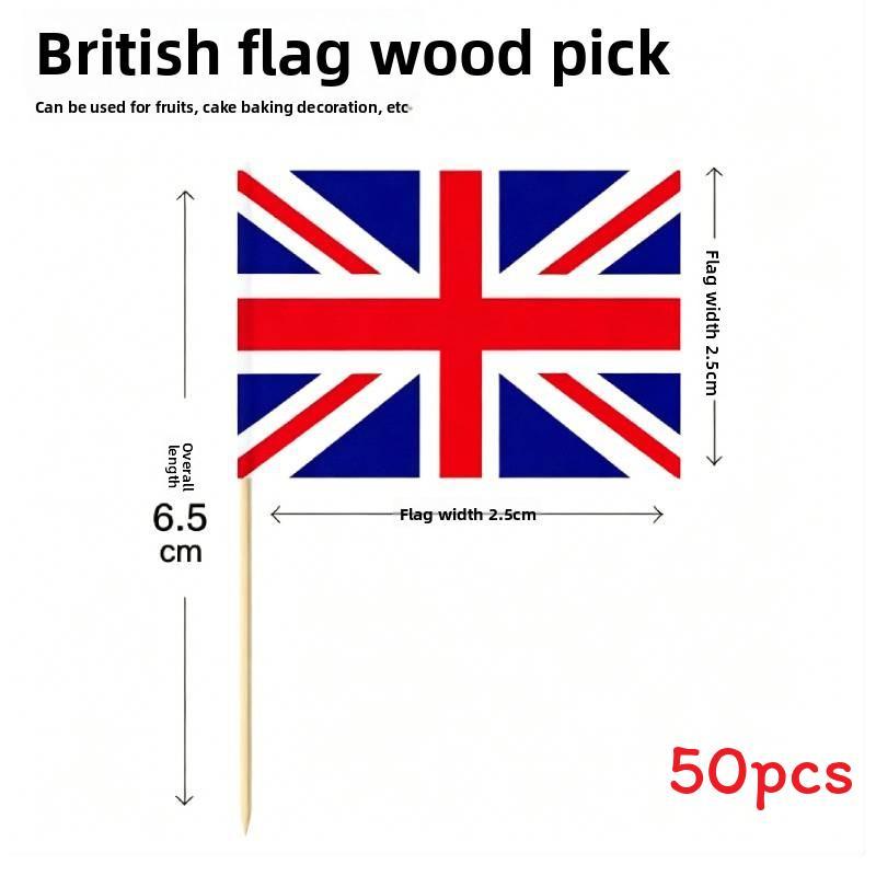Multinational Flag Toothpick Food Decor Pack For Fruit Garnishes And Cocktails