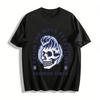 Vintage Surf Skull Print Tee Summer Street Casual Top ESTD 2020 Pure Cotton T-shirt