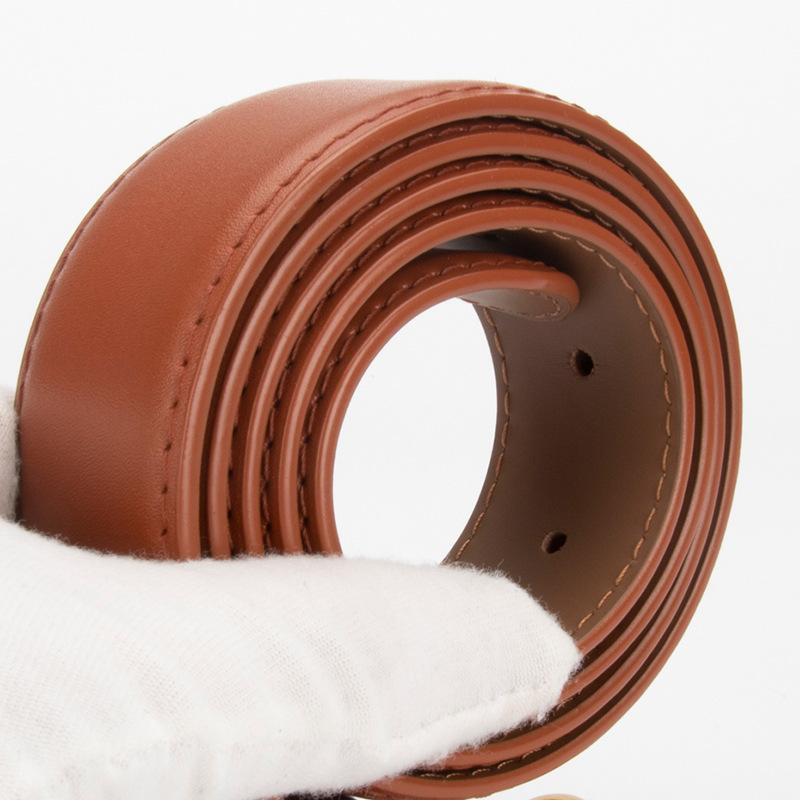 Belt for Women's Genuine Leather Simple Pin Buckle Versatile Fashion High-end Casual Jeans Decorative Belt for Women