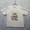 Funny Cat T Shirt Cowboy You've Just Buttered Your Last Biscuit Men XL Soft