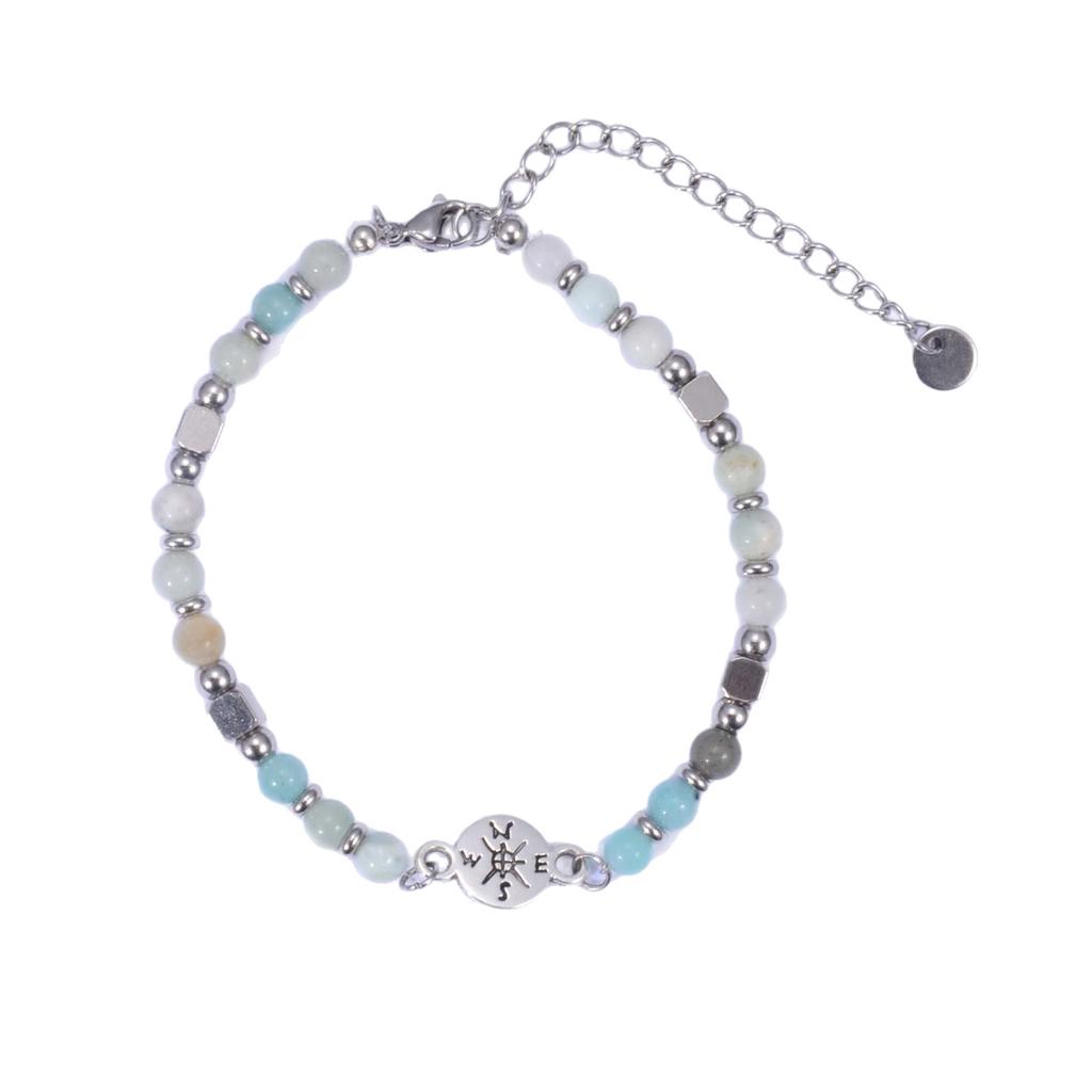 Graduation Theme Stone Bracelet Natural Stone Stainless Steel Metal Accessories Meaning New Journey