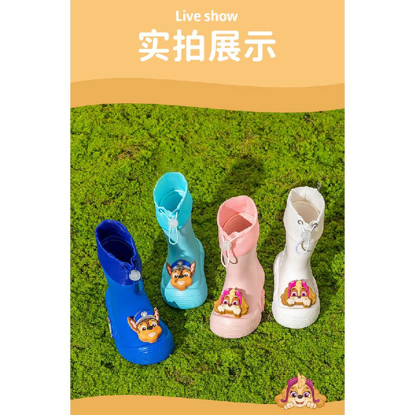 Paw Patrol Children's Rain Boots Boys Girls Non-Slip Lightweight Mid-Calf Rubber Shoes Kids Baby All-Season Rain Boots Baby Water Shoes