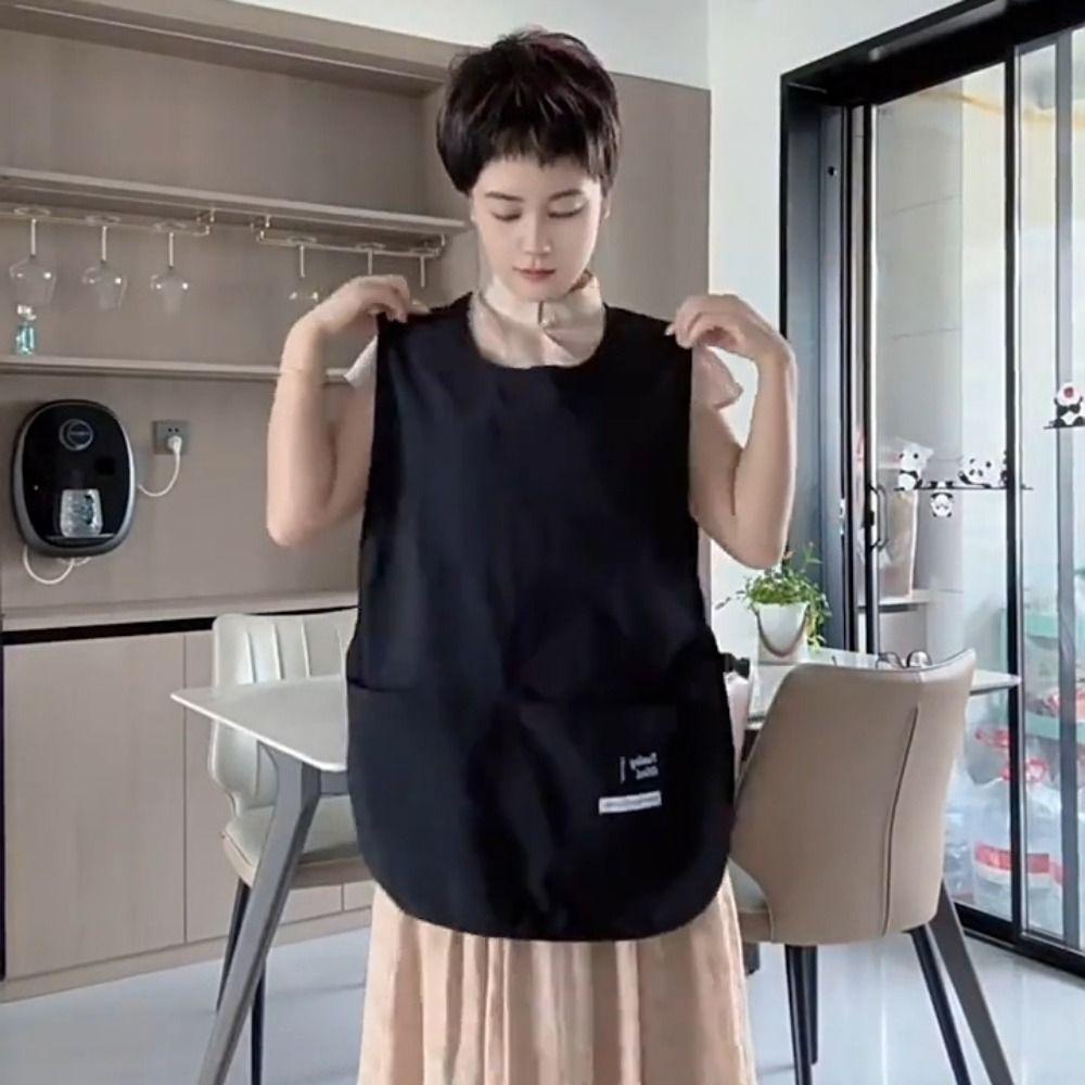 Vanntett forklé med ermer Pustende kjøkkenforklær Kaféuniform Av kokker og servitører