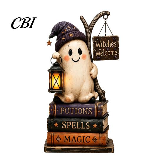 Vintage Haunted House Tiered Tray Decor Farmhouse Halloween Wooden Tabletop Decorations, Table Topper Signs, Spooky Decorative Storage Accessories