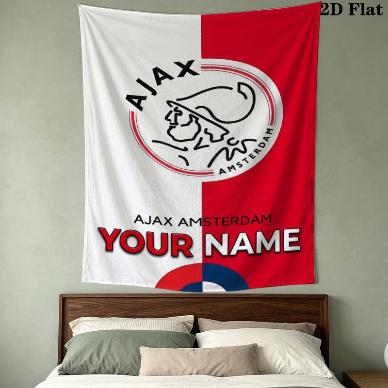 Afc Ajax Wall Hanging Printed Fabric Blanket Decorative Tapestries for Bedroom Living Room Home Decor
