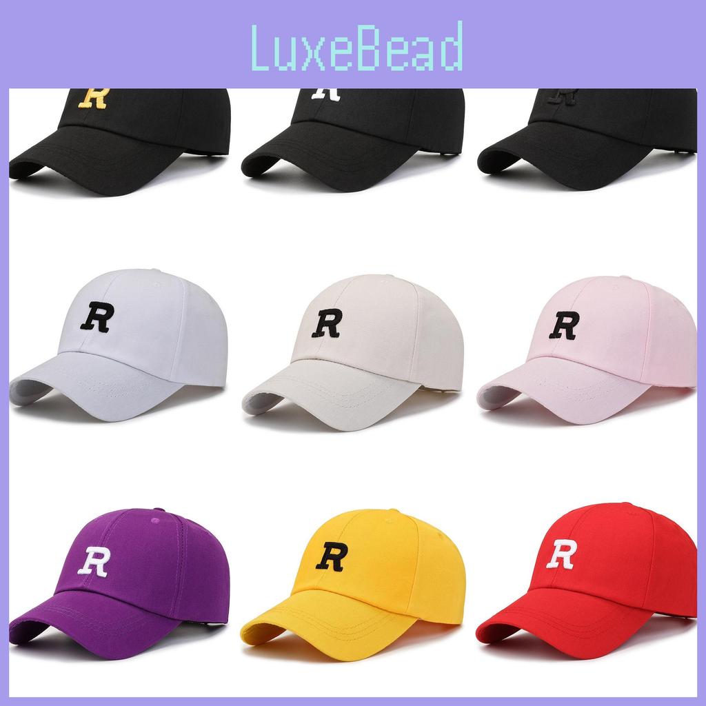 Letter Embroidery R Baseball Hat Adjustable Sun Protection Breathable Gifts