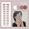 Wearable Short Round Head False Nails Detachable Press-on Nails New Solid Color Fake Nails  Women