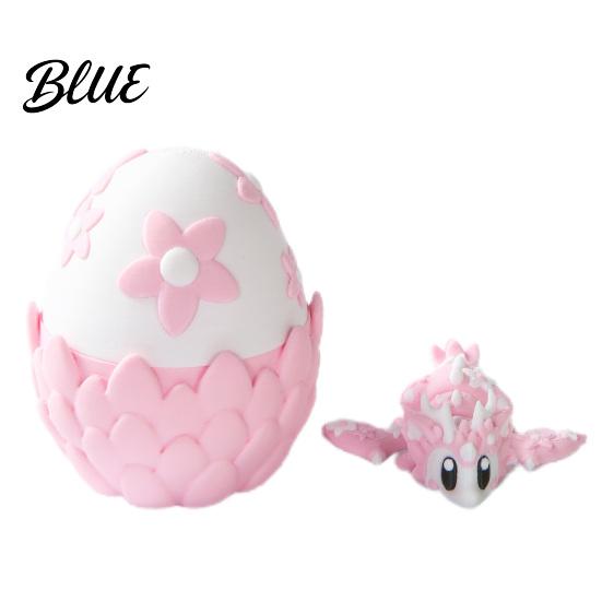 Stress Relief Dragon Flexible Sports Ball And Egg Articulated Fidget Toy 3D Egg Toy Printed with Winged Inside Desk Bendable Figure
