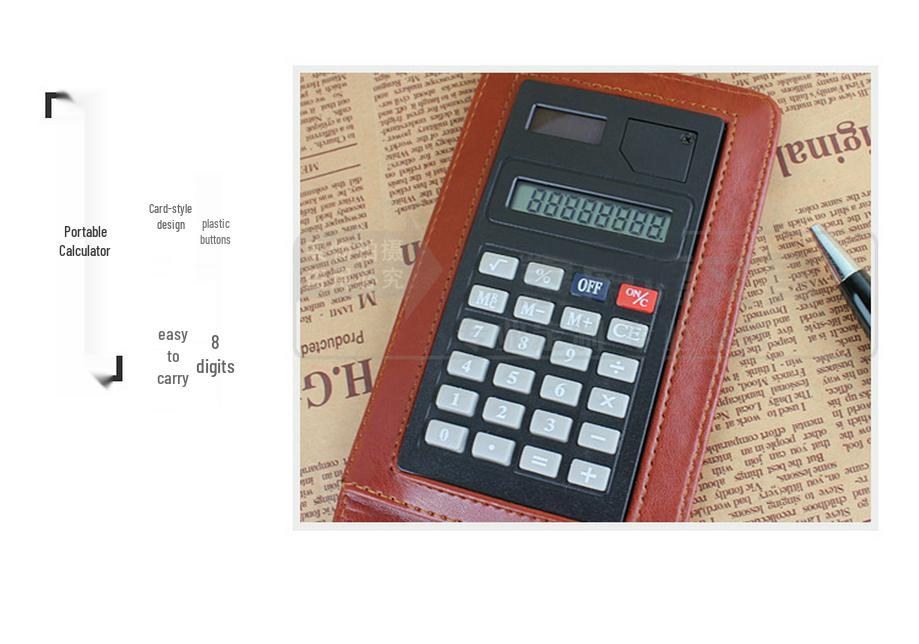 A7 Portable Office Notebook with Calculator & Sticky Notes