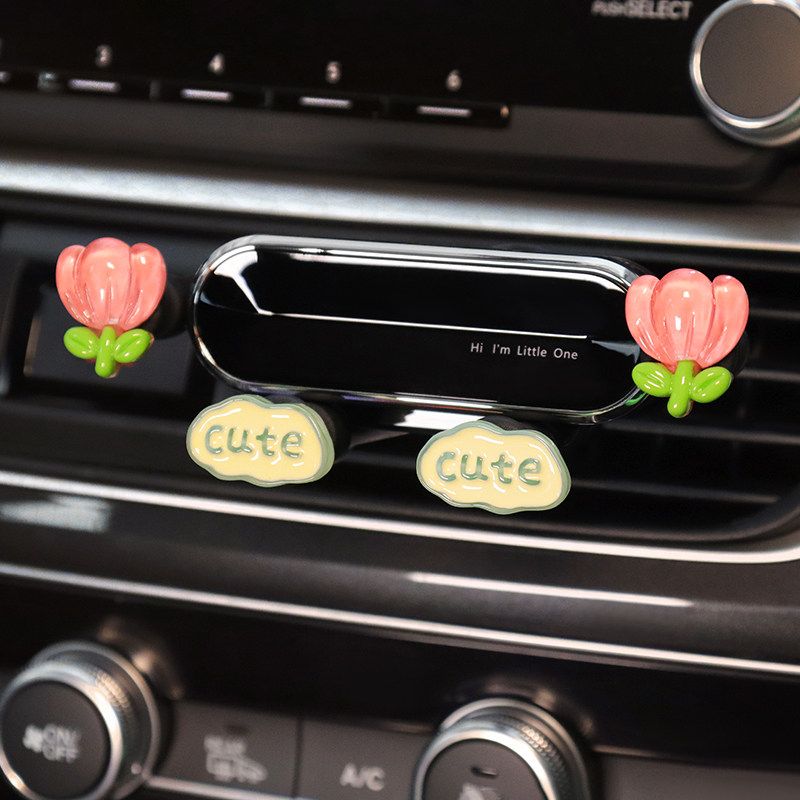 Car Phone Holder Car Navigation Special Cute Car Fixed Round Horizontal and Vertical Air Outlet Universal Mobile Phone Holder
