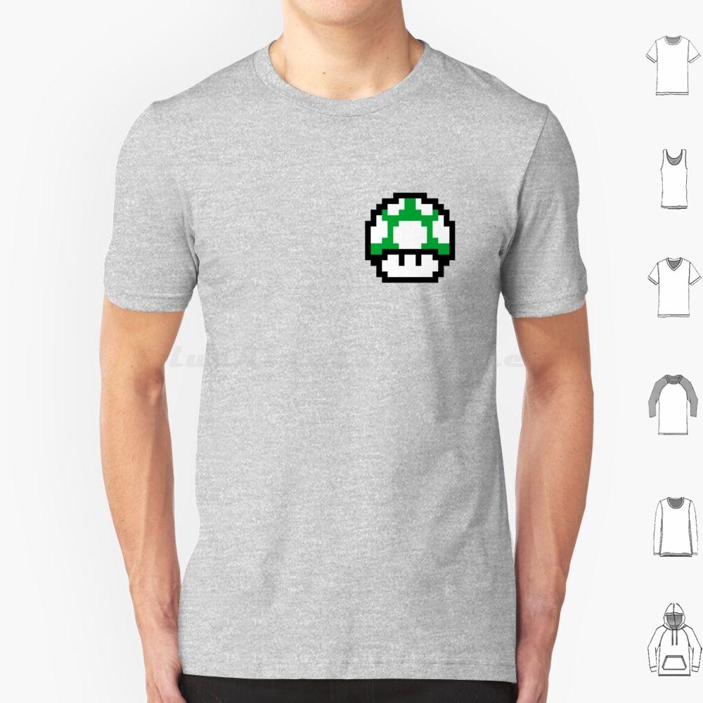 1up8 Bits T-Shirt Herren Damen Kinder 6XL 1up One Up Grün Spiel 8 Bits Retro-Spiel Retro-Pilz