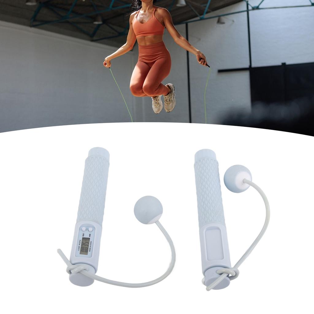 Jump Rope with Counter Smart Electronic Ropeless Jump Rope with Weight Ball for Indoor Outdoor Fitness Exercise Blue