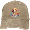 Beagle Puppy In Xmas Lights Hat for Men Baseball Hats with Design Hat