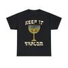 Keep Is Shalom Hanukkah Menorah Graphic Tee Shirt, S-5XL