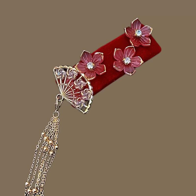 1Pcs Flower Hair Clips For Women   Pearl Tassel Bb Clips Trendy Barrettes Hair Accessories