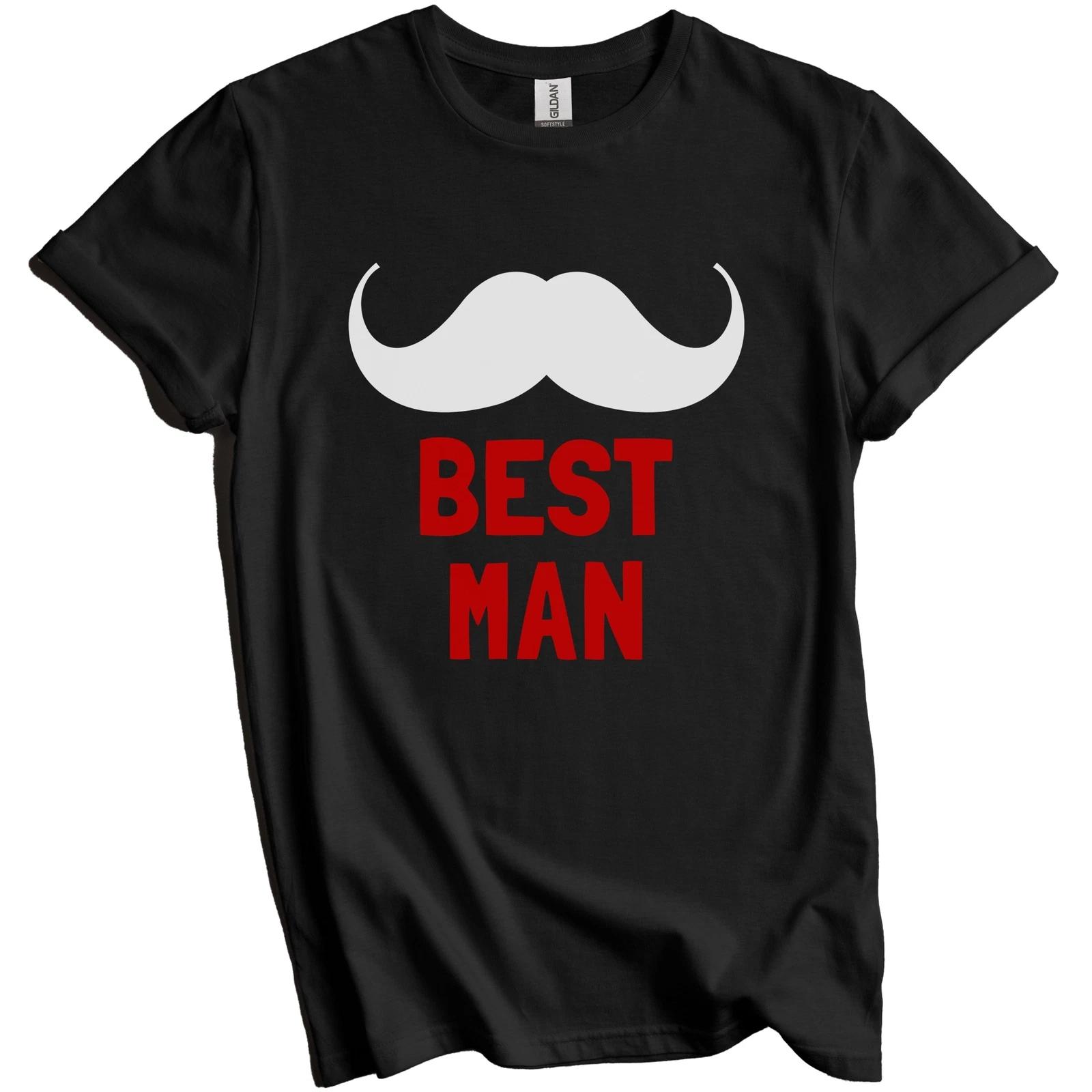 

Best Man Shirt - Bachelor Party Wedding Party Mustache T-Shirt XL
