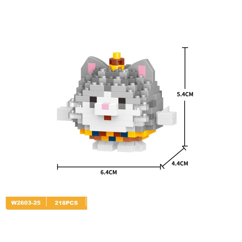 Lovely Animal Sphere Nanobrick Micro Diamond Block Panda Duck Elephant Penguin Dog Fox Build Brick Frog Owl Wolf Rabbit Cow Plaything