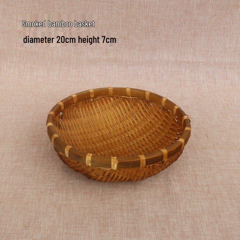 Bamboo Woven Multifunctional Basket: Rice Washer, Fruit Drainer, Vegetable Basket, Steamed Bun & Storage Solution