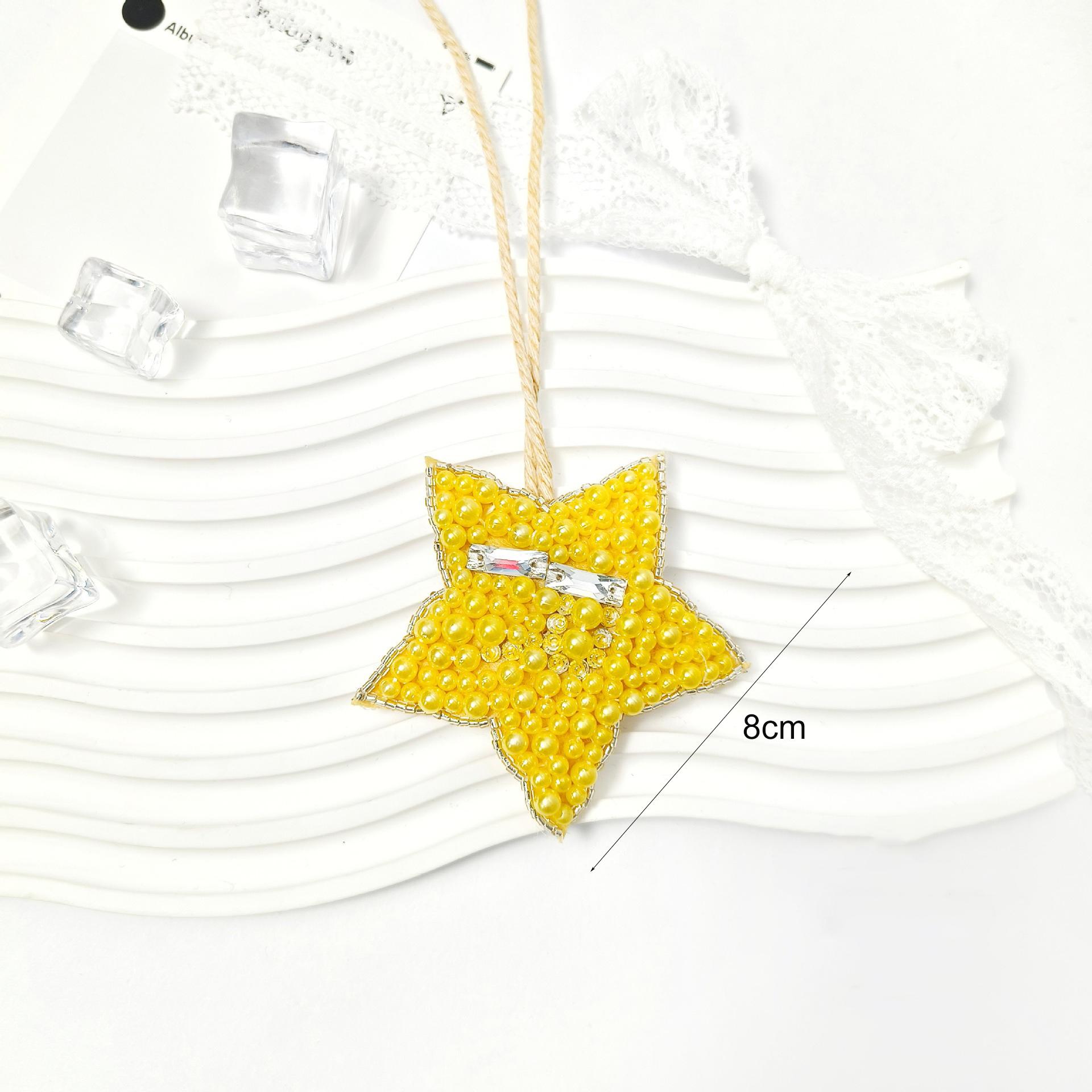 

5-10cm Rhinestone Fruit Hanging Ornament Coconut Tree Star Butterfly Decoration Bag Backpack Pendant For Girls Gift Wall Decor