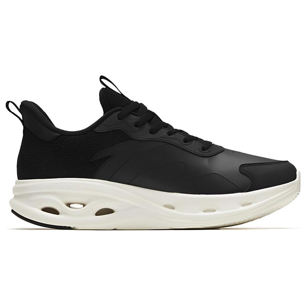 Anta Slip Resistant, Abrasion Resistant, Rebound Low top Running Shoes Men's Bright Black White 112315575-11