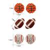 New Fashion Crystal Baseball Stud Earrings For Women Rhinestone Football Volleyball Basketball Softball Sports Earrings Jewelry