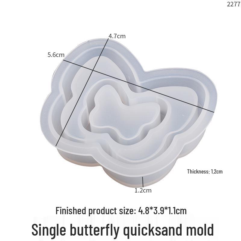 Poppy DIY Epoxy Resin Star Moon Double Layer Sand Keychain Silicone Mold