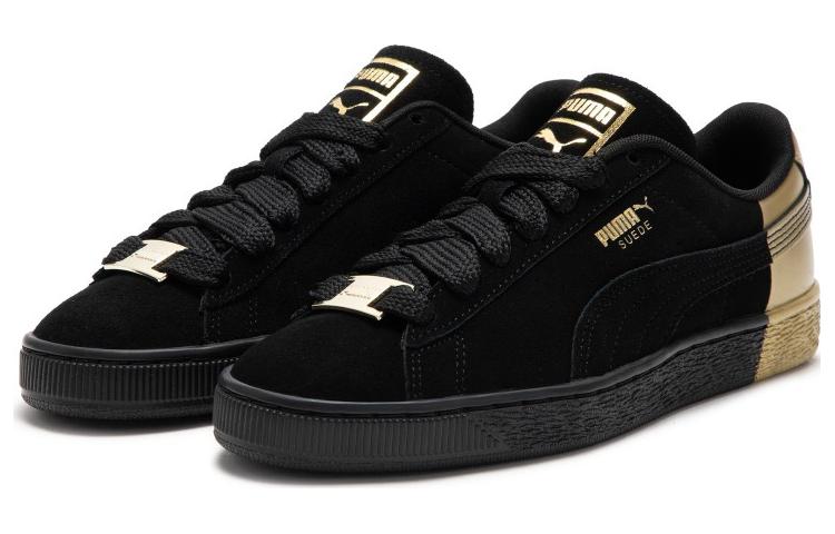 Men's Sneakers Puma Suede Black Gold Metallic