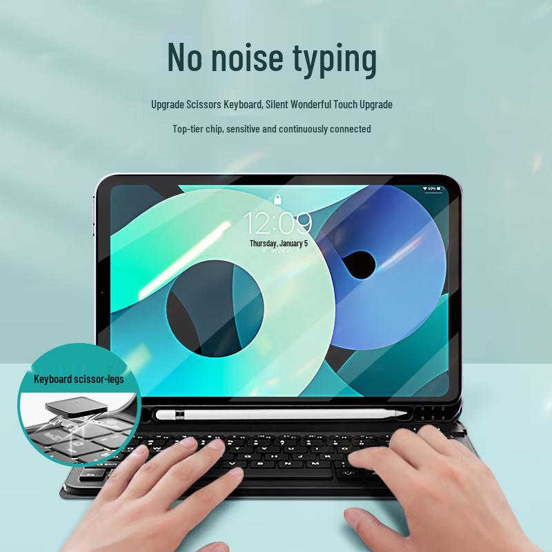 SuoYing iPad Bluetooth Keyboard Case with Mouse and Stylus Set