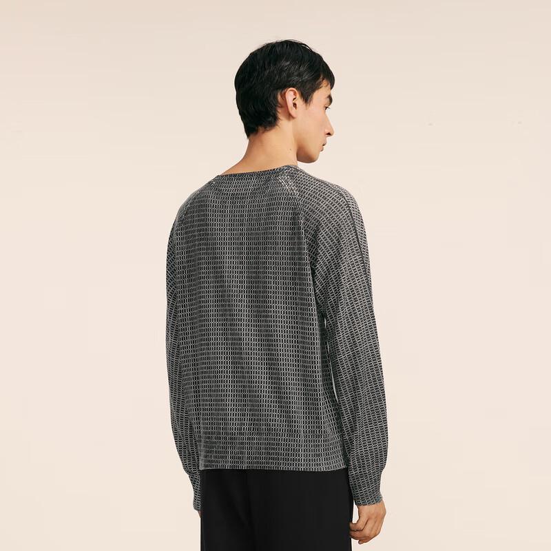 Pull CROQUIS Homme Automne 2024 Silhouette en H Col Rond Manches Longues