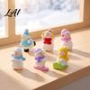 DIY Micro Landscape Accessories Mini Snowman Dolls Small Skiing Figurine Christmas Desktop Car Handmade Crafting Resin Ornaments Dashboard