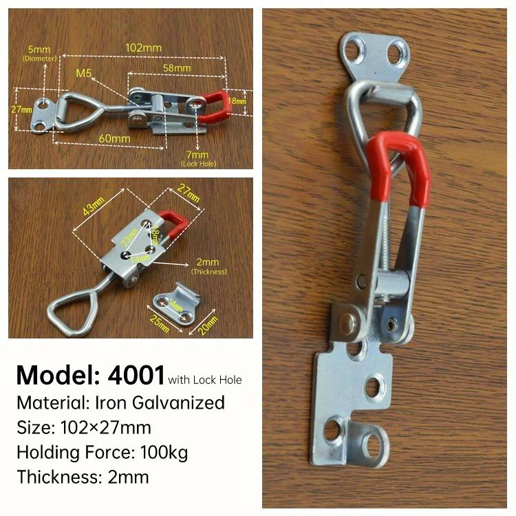 

Toggle Latch Catch Toggle Clamp Adjustable Cabinet Boxes Lever Handle Lock Hasp For Sliding Door Furniture Hardware