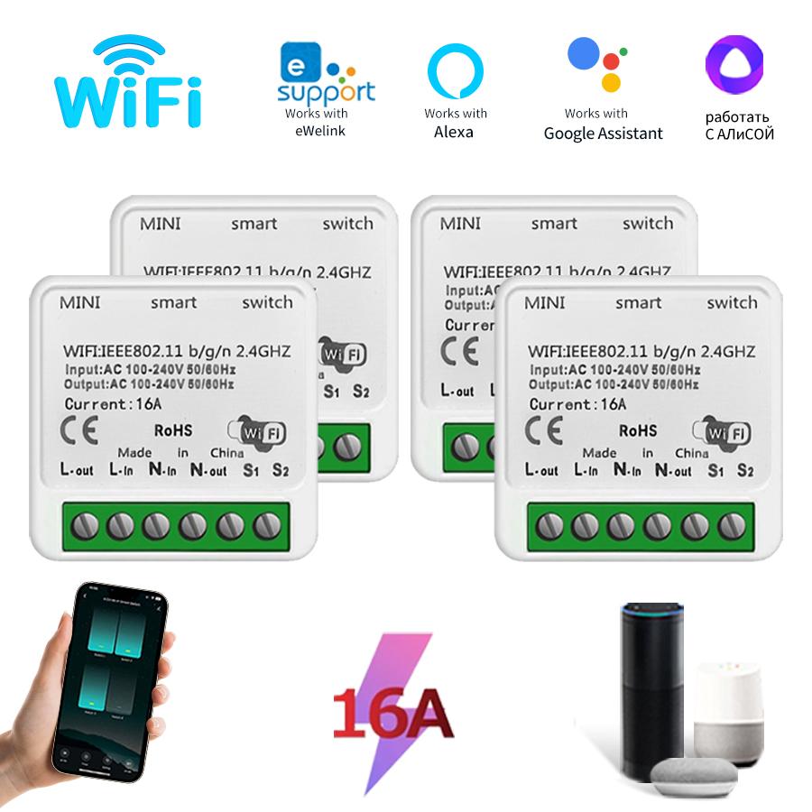 Wifi Smart Switch Module DIY Interruptor Smart Home Light Switch Breaker eWeLink APP Remote Control Work with Alexa Google Home