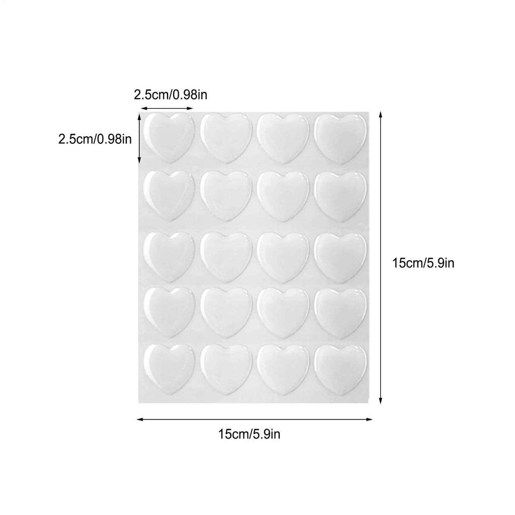 20pcs 3D Convex Stick on Gems Clear Resin Craft Stickers Self Adhesive Decorative Jewels for Notebook Journal Phone Card