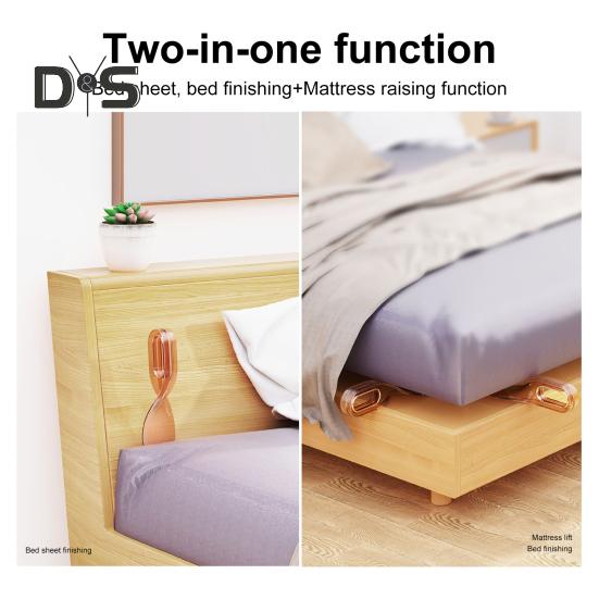 2 Stück Bettlaken-Matratzen-Organizer, feste Lücken im Bett, zum Verstopfen glatter Oberfläche, kratzfest, arbeitssparender Haushalt, Wechselbettlaken, Betttuch zum Bettenmachen, Wunschlaken