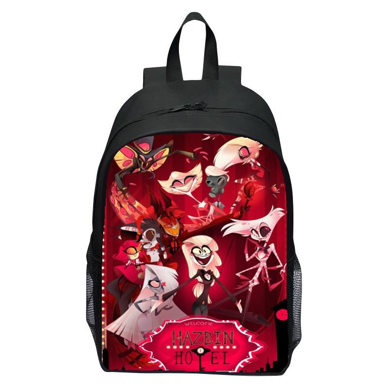 Neuer Bestseller Hell Inn Hazbin Hotel Rucksack Fußball Comic Rucksack Jungen und Mädchen Laptop Rucksack Schüler Rucksack