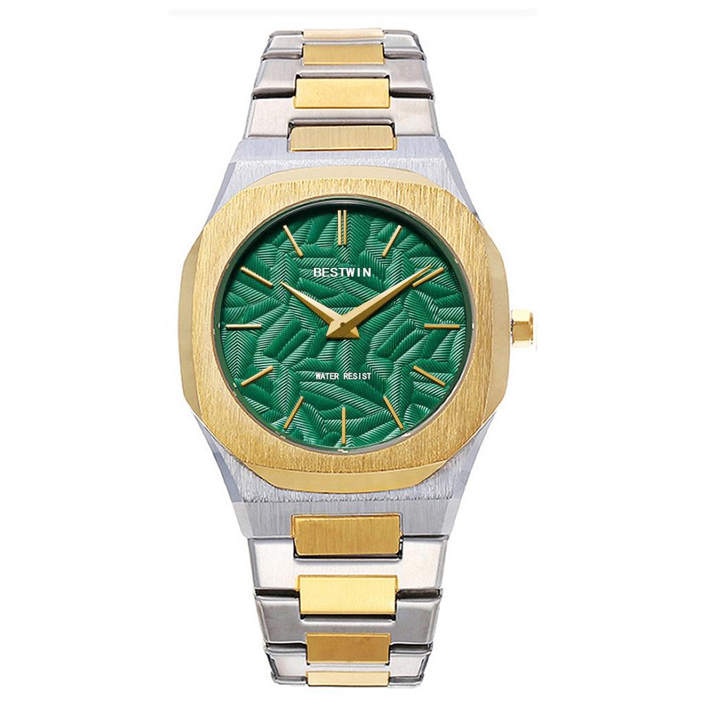 Men's Watch Embossed Leaf Characteristic Face Quartz Waterproof Watch