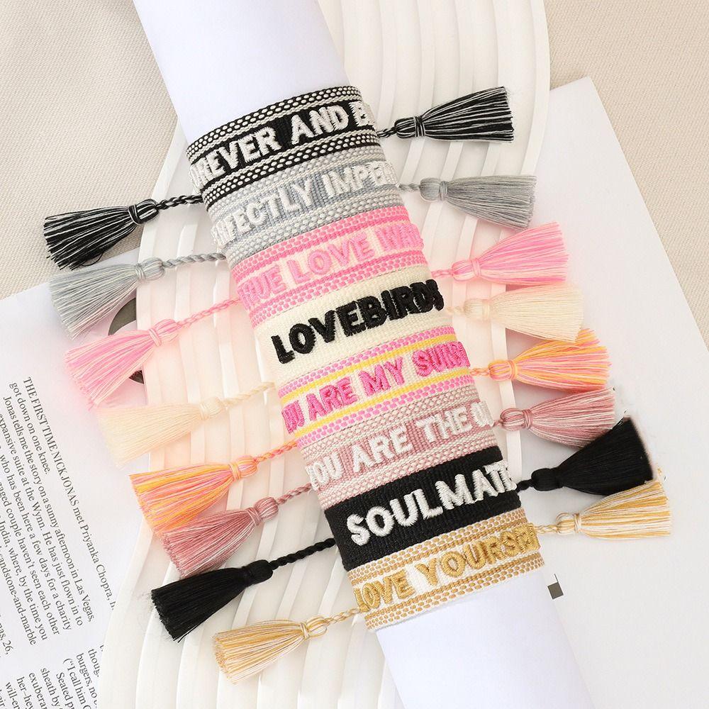 Unique and Lucky Friendship Woven Bracelets Tassel Lovers Weaving Bracelet  Jewelry Gifts