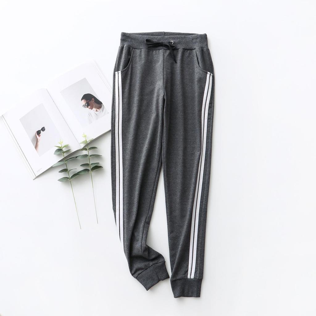 Zweigestreifte Unisex-Slim-Fit-Jogginghose für Frühling/Herbst – Ideal zum Laufen, Sport und für Studenten